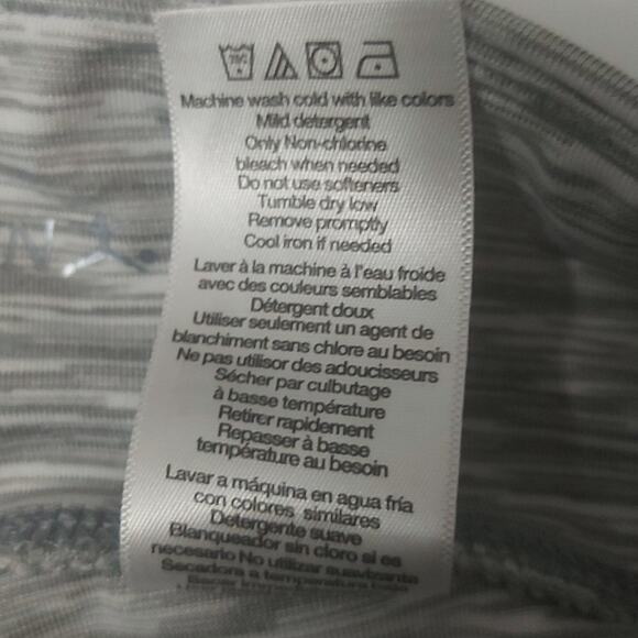 Danskin Grey/White Capri Legging S Exercise Athleisure Activewear Cozycore Comfy - Picture 11 of 11